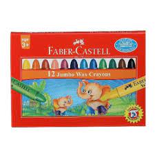 Faber Castell Jumbo Wax Crayons 12 Shades